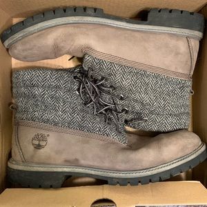 Mens Custom Knitted Timberland Boots 11.5